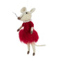 Mouse in Red Dress with Pearls Ornament