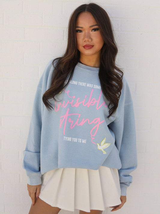 Friday + Saturday Invisible String Corded Sweatshirt
