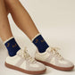 Croissant Ruffle Grip Sock, Pilates Socks