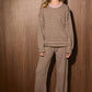 Striped Knit Sweater and Wide Leg Pant Set