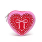 Velvet Jewelry Zip Case / Organizer - Heart Shaped w/ Bow