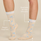 The Floral Grip Sock: Blue Roses