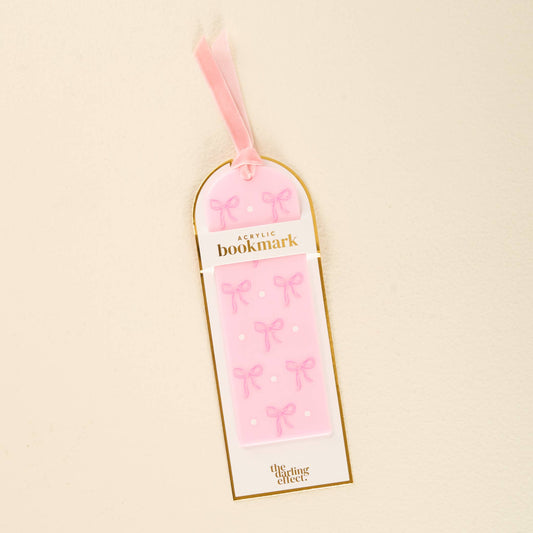 Acrylic Bookmark-Bows Pink