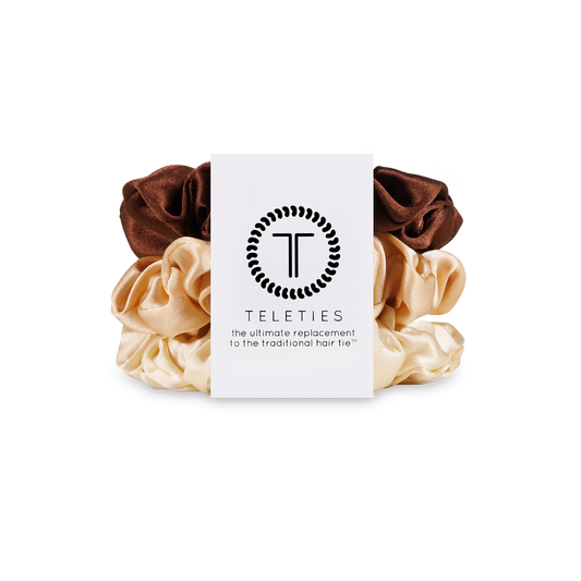 Teleties Silk Hair Scrunchie | Large | For the Love of Nude