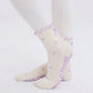 Lavender Bow Pattern Grip Sock Non-Slip Pilates & Barre Sock