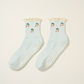 Cherry Ruffle Grip Sock [Baby Blue], Pilates Socks