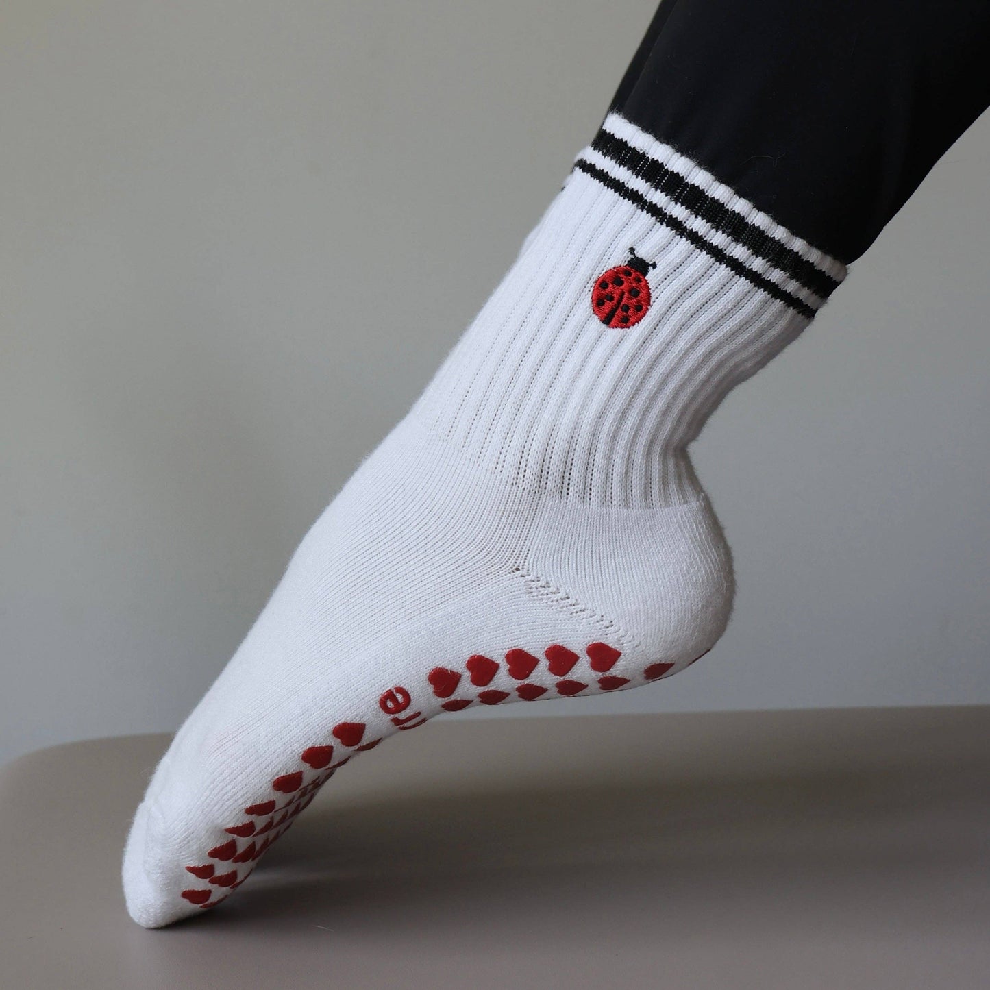 Ladybug Grip Socks