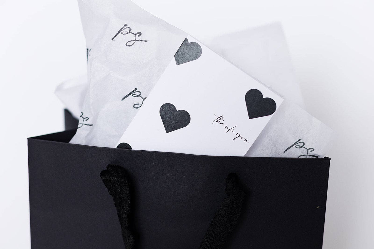 Heartfelt Thank You | Minimalist Classic Thank You Card: Single Card