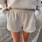Brown and White Big Striped Shorts