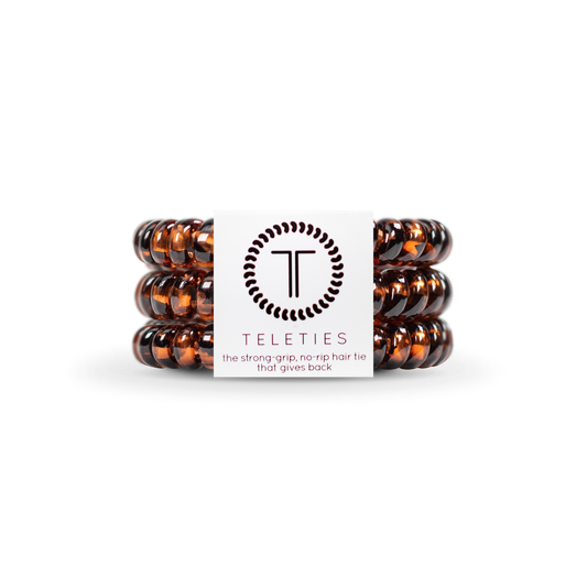 Teleties Spiral Hair Coils | Small | Tortoise Hair Ties