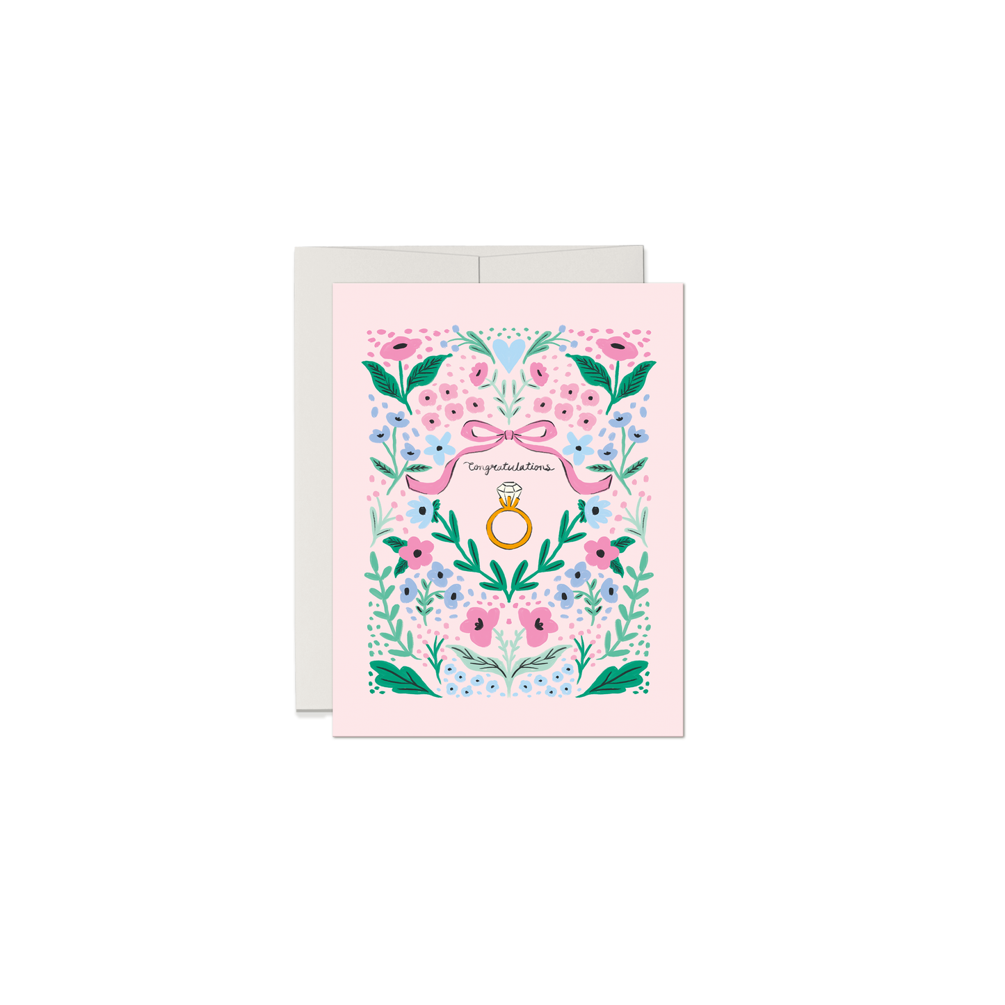 Congratulations Engagement Ring Greeting Card