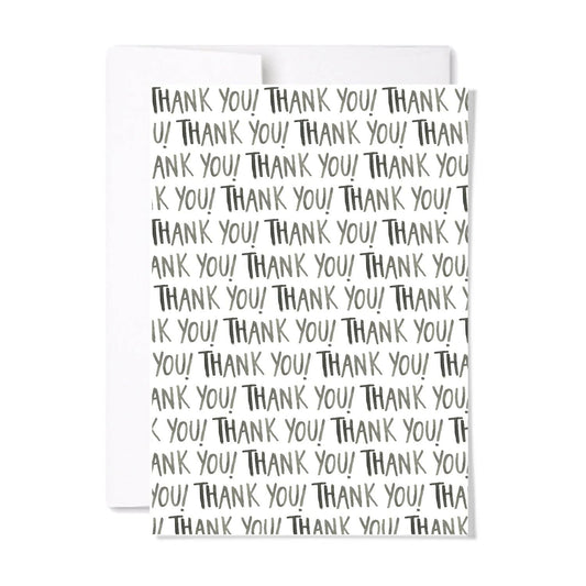 Many Thanks Card | Handlettered Thank You Card: Single Card