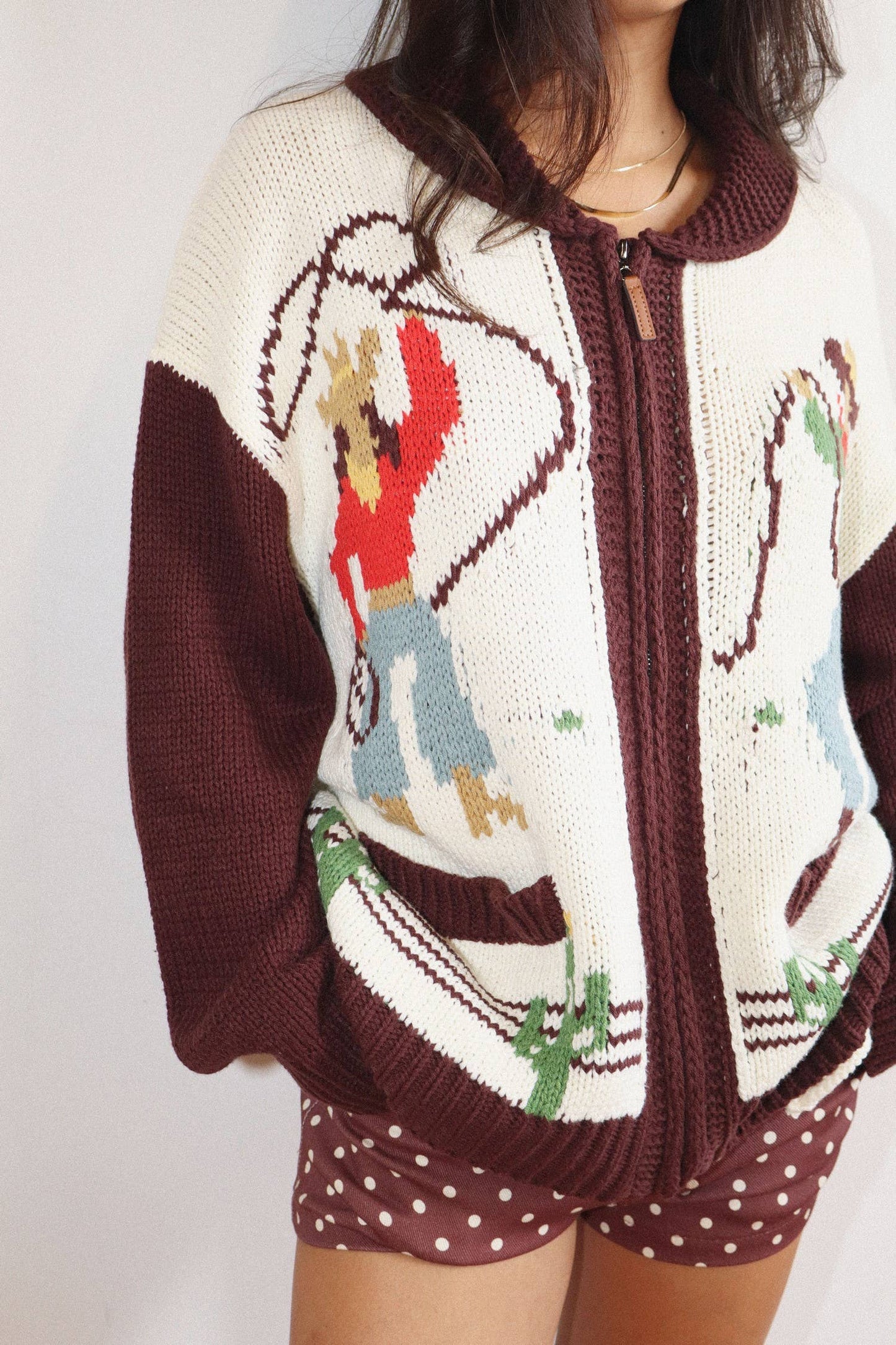 Cowgirl Knit Zip-Up Cardigan