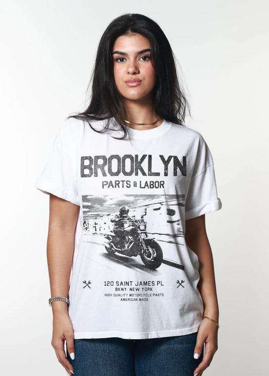 Girl Dangerous Brooklyn Parts & Labor White Tee