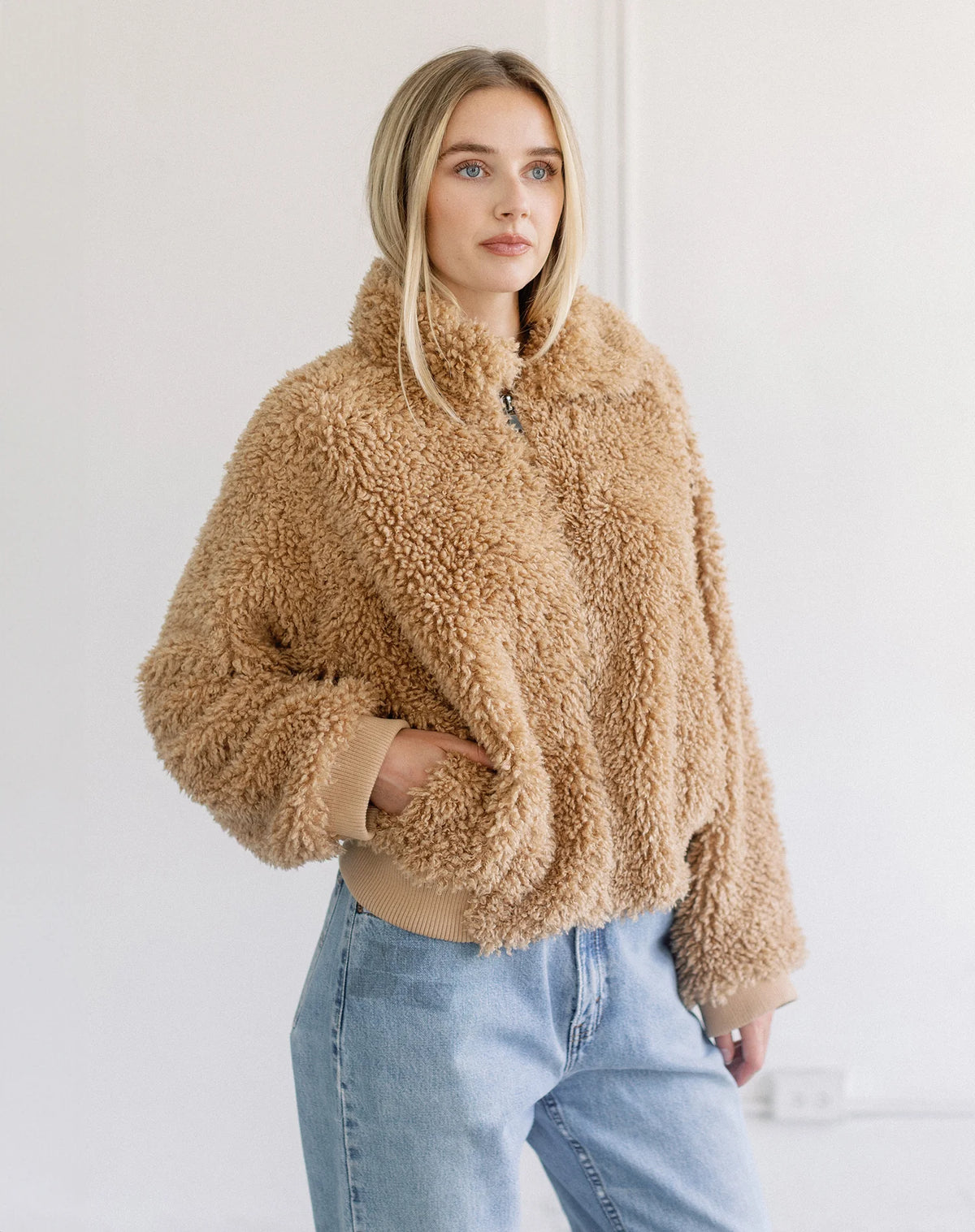Brunette The Label Teddy Bear Sherpa Jacket