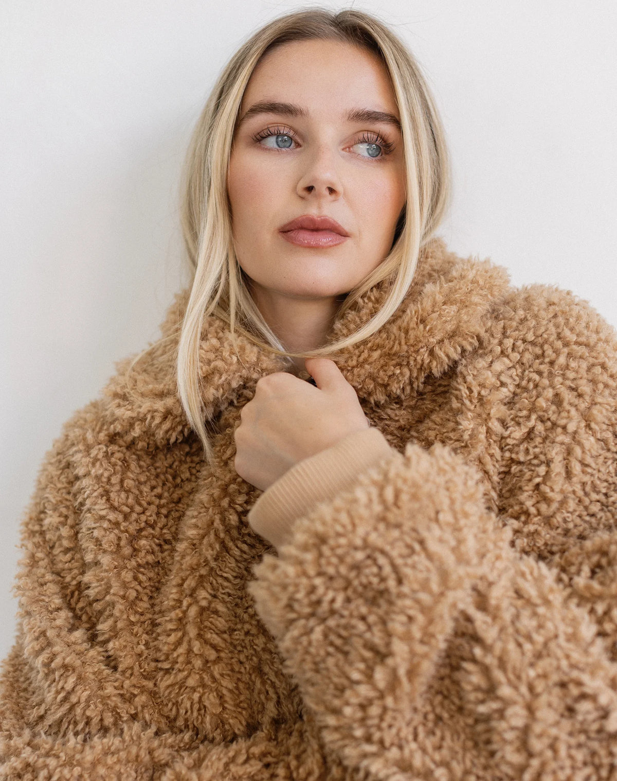 Brunette The Label Teddy Bear Sherpa Jacket