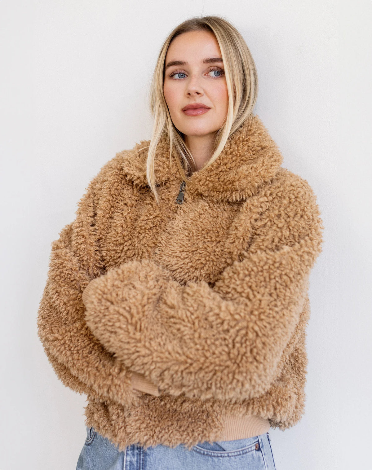 Brunette The Label Teddy Bear Sherpa Jacket
