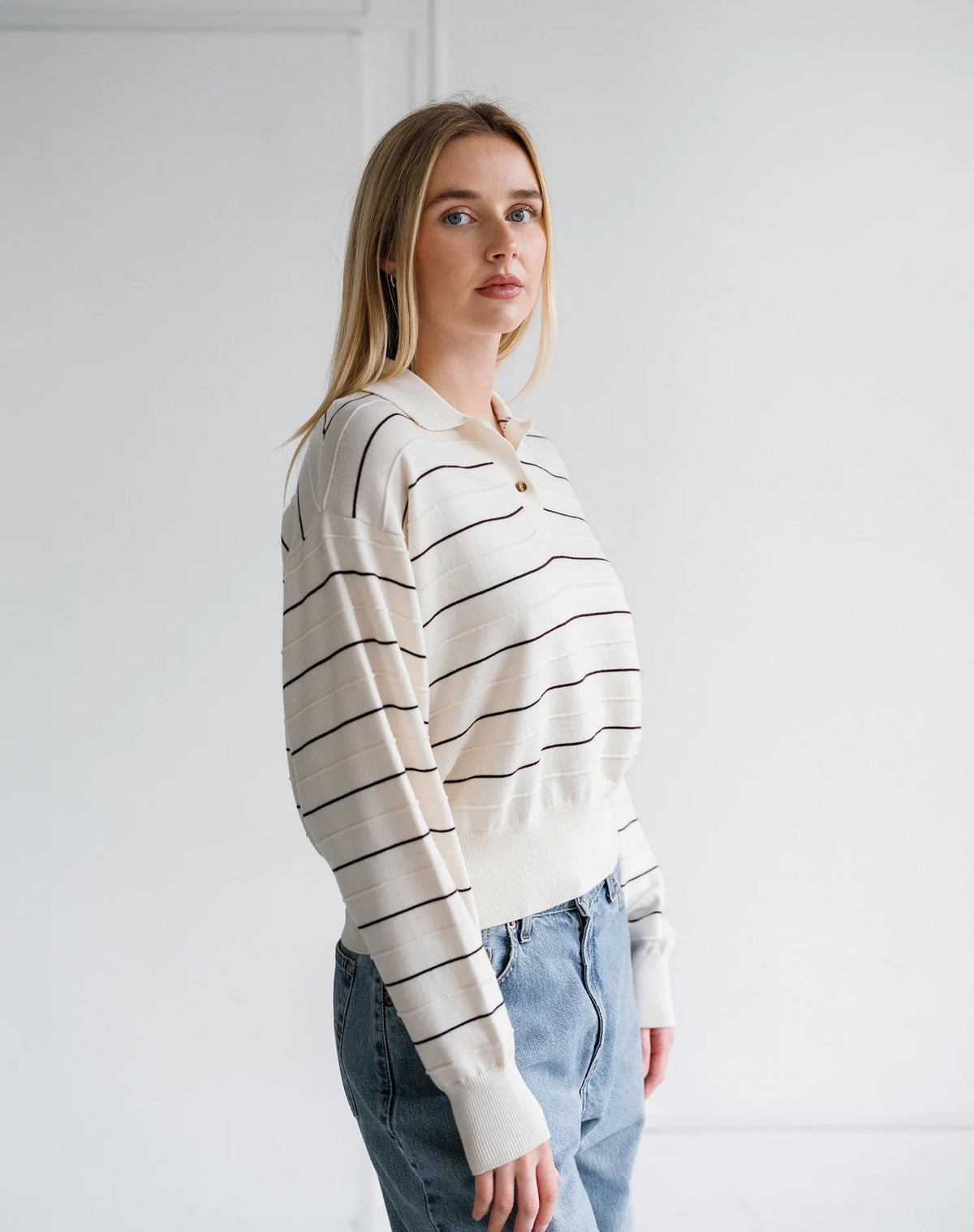 Brunette The Label Knit Polo Shirt