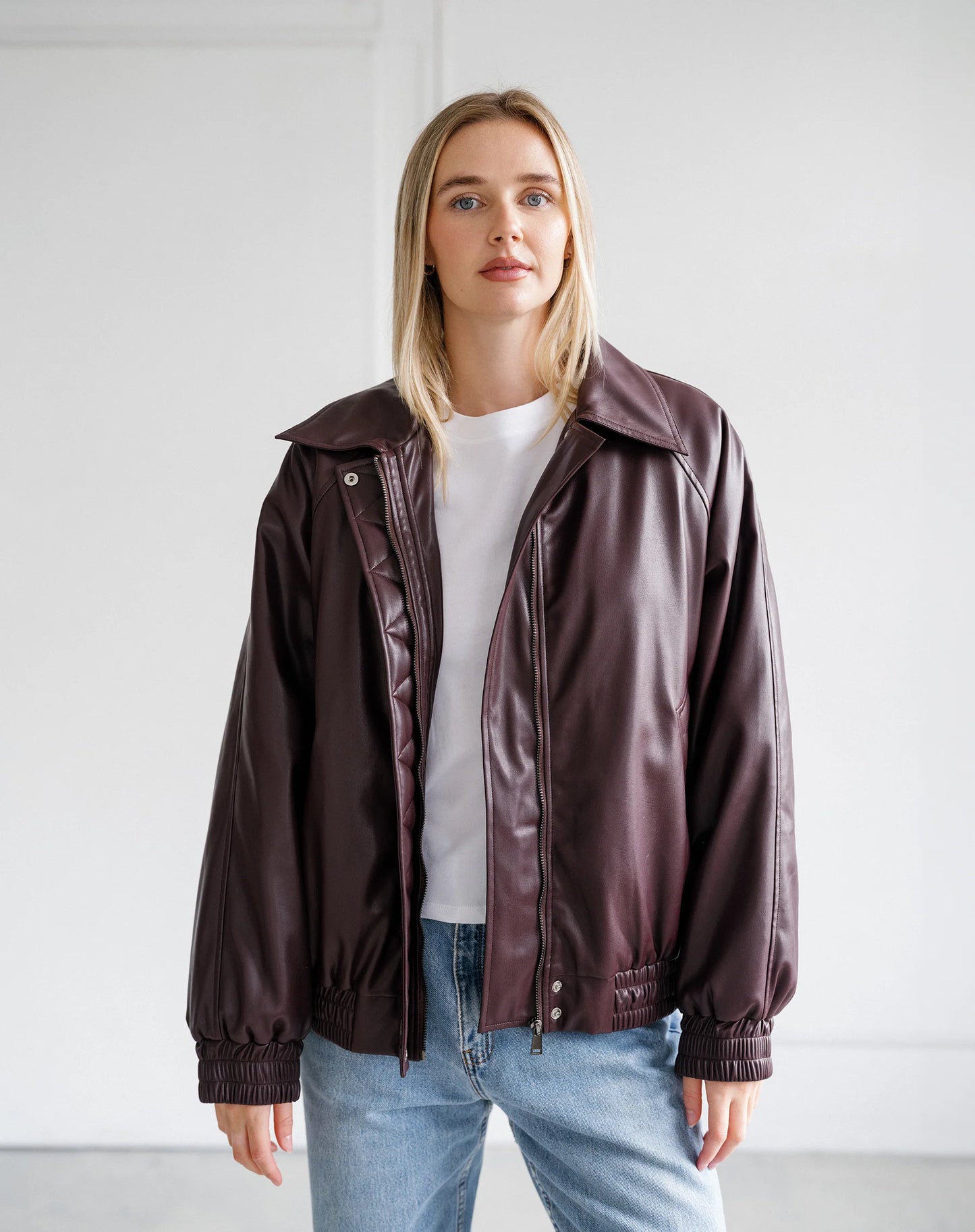 Brunette The Label Oversized Bomber Jacket