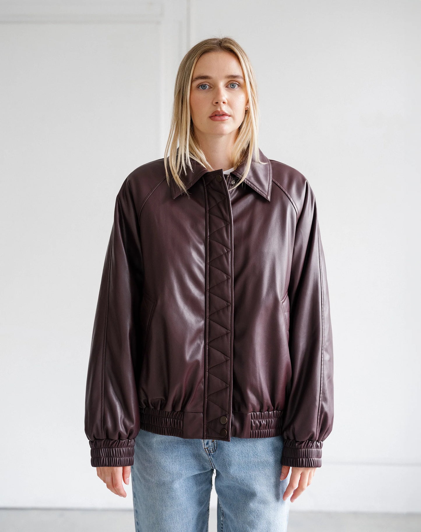 Brunette The Label Oversized Bomber Jacket