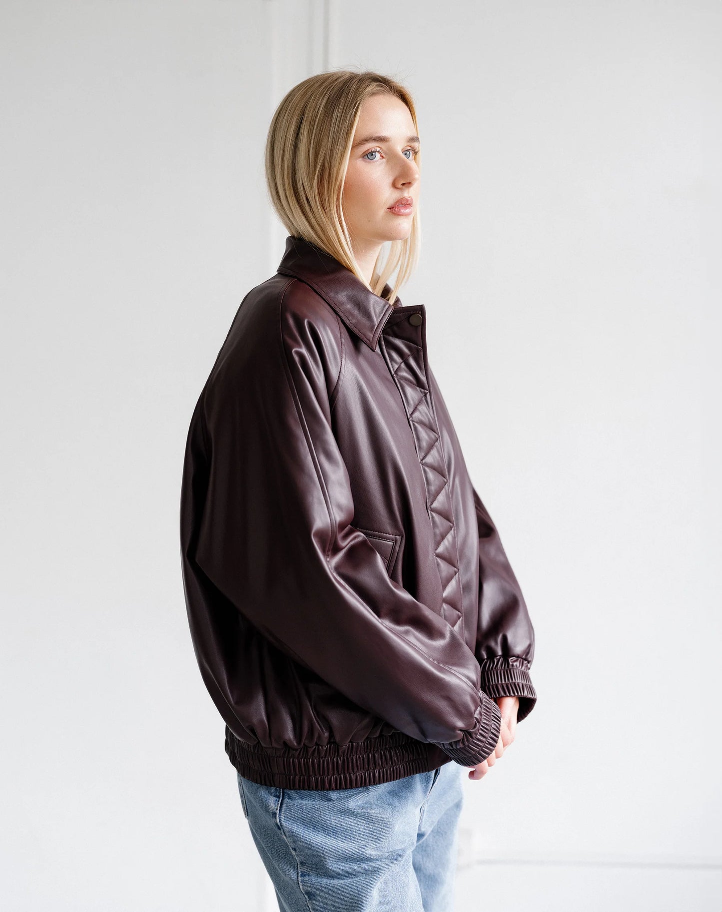 Brunette The Label Oversized Bomber Jacket