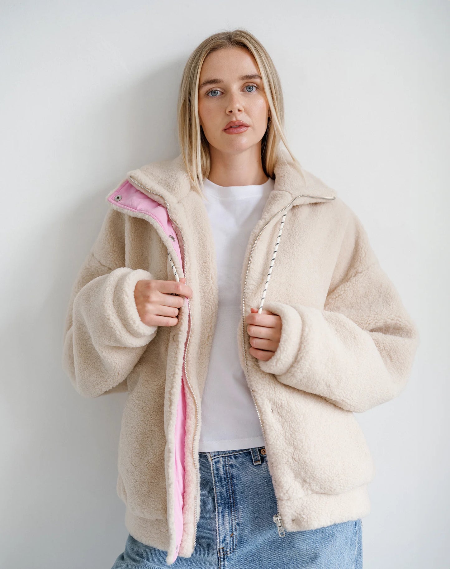 Brunette The Label Snap Sherpa Jacket