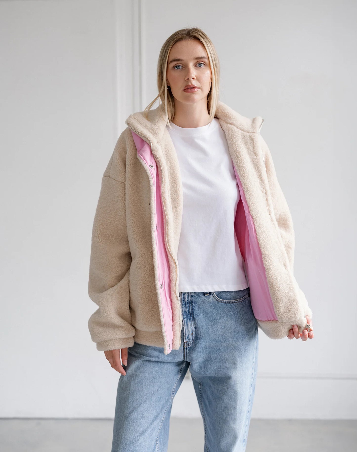 Brunette The Label Snap Sherpa Jacket