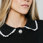 Brunette The Label Lace Collared Sweater