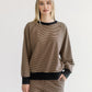 Brunette The Label Mini Striped Crew