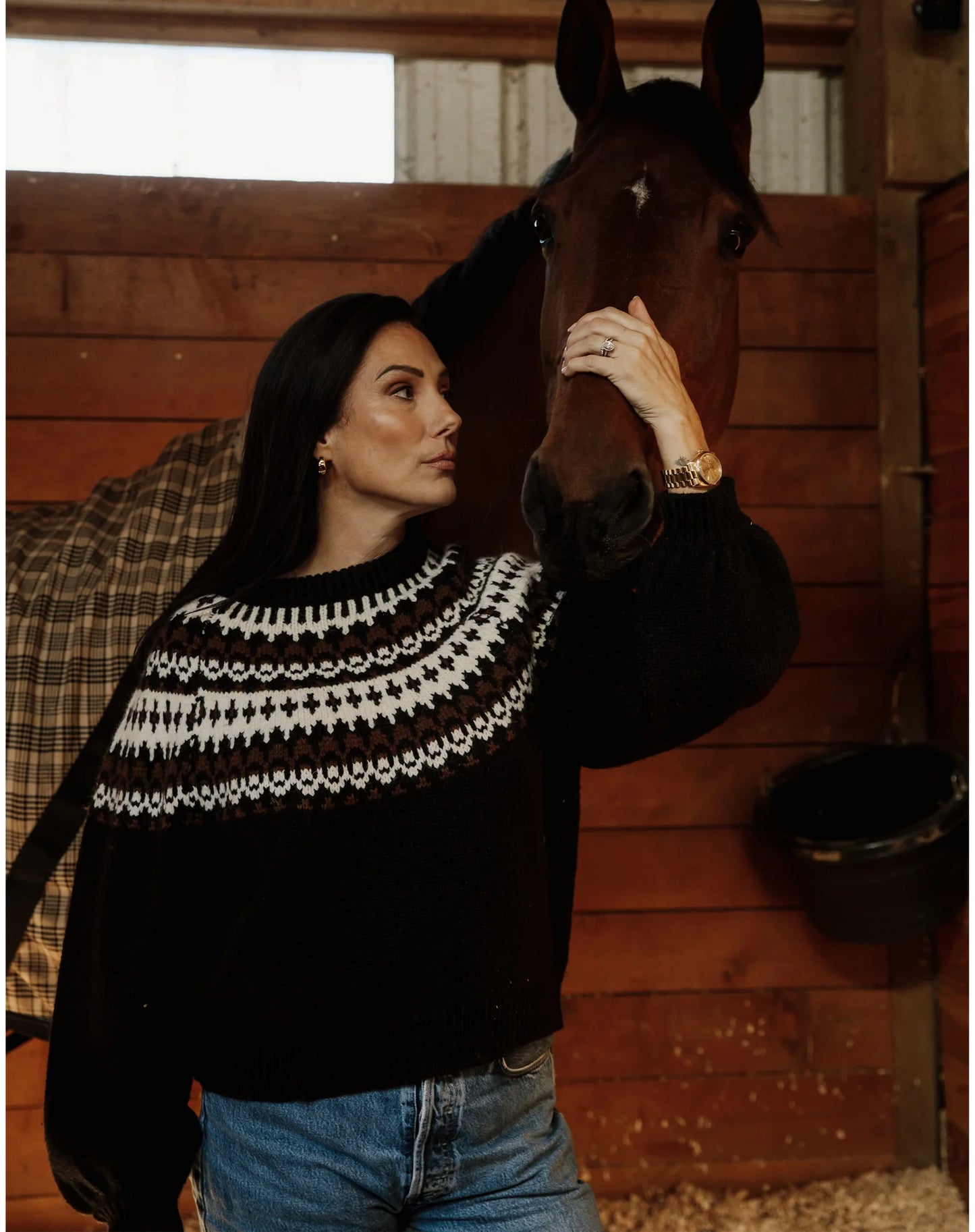 Brunette The Label Fair Isle Jacquard Sweater