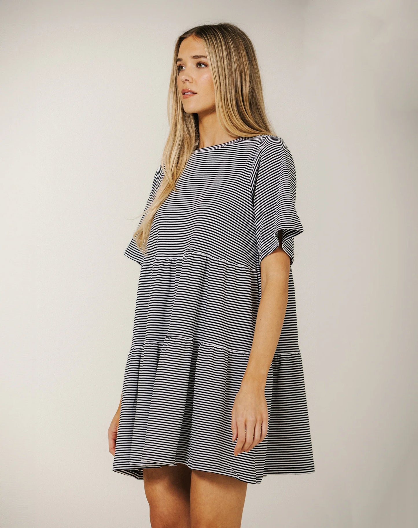 Brunette The Label Tiered Dress