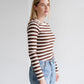 Brunette The Label Ribbed Long Sleeve Tee