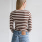 Brunette The Label Ribbed Long Sleeve Tee