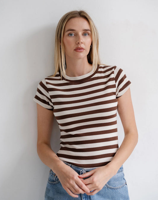 Brunette The Label Ribbed Tee