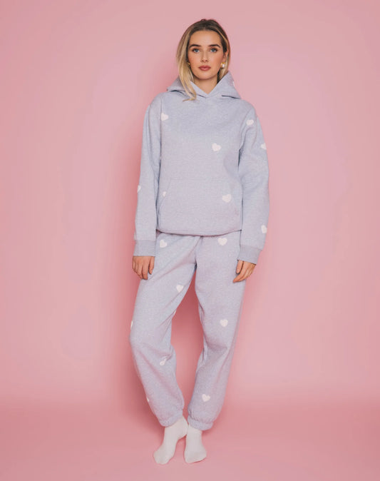 Brunette The Label All Over Heart Oversized Jogger