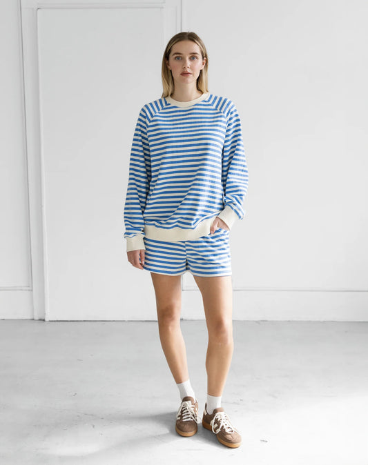 Brunette The Label Striped Crew