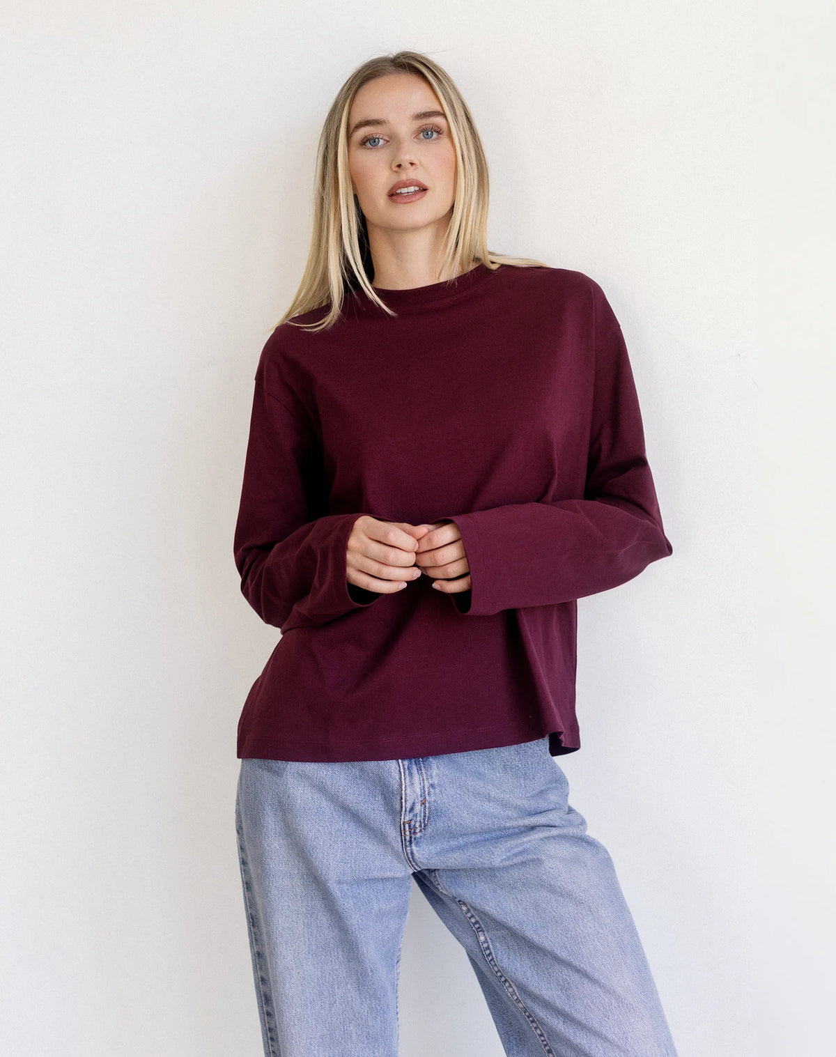 Brunette The Label Boxy Long Sleeve Tee