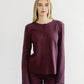 Brunette The Label Waffle Henley Top