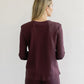 Brunette The Label Waffle Henley Top