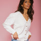 Brunette The Label Heart Button Mohair Cardigan