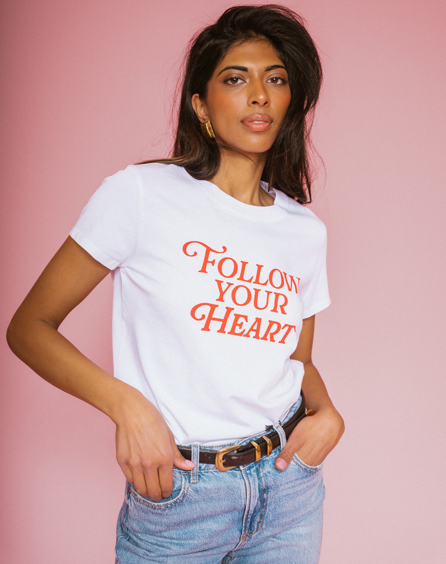 Brunette The Label Follow Your Heart Tee