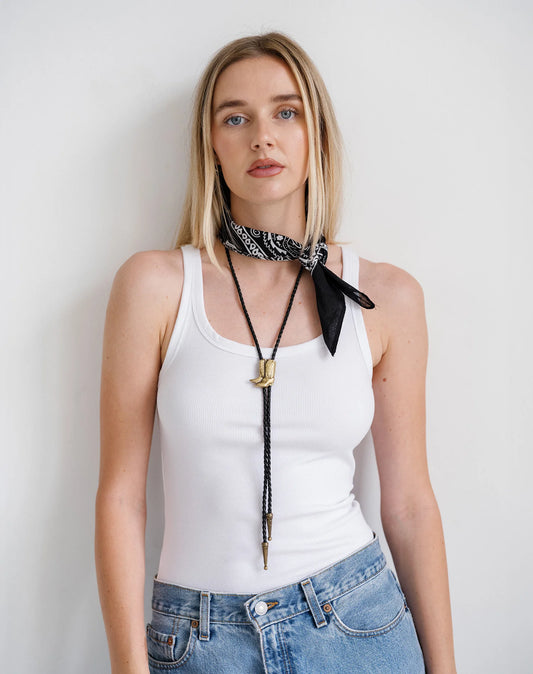 Brunette The Label Boots Bolo Tie