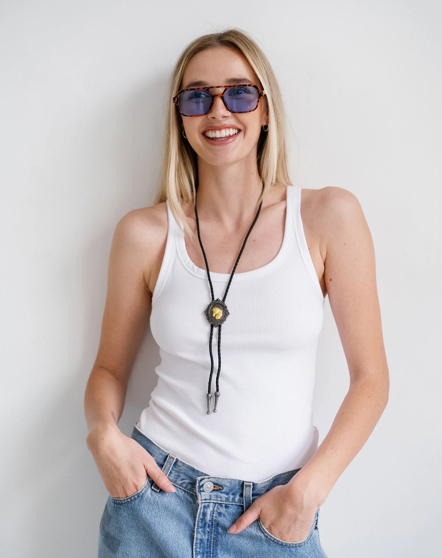 Brunette The Label Horse Bolo Tie