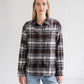 Brunette The Label Oversized Plaid Button Up