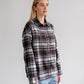 Brunette The Label Oversized Plaid Button Up