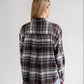 Brunette The Label Oversized Plaid Button Up