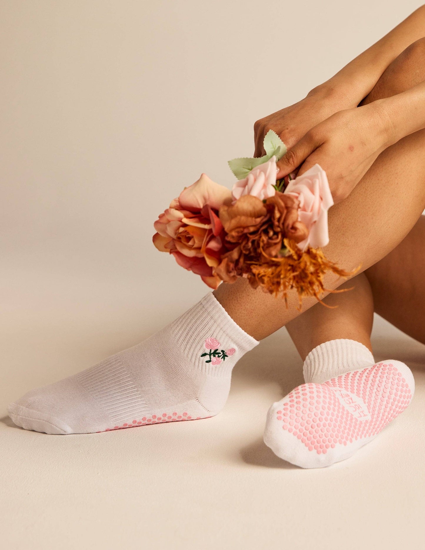 The Harlow Grip Sock: Cherries