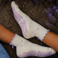 Lavender Bow Pattern Grip Sock Non-Slip Pilates & Barre Sock