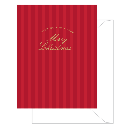 Red Stripe Merry Christmas Card