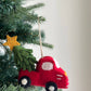 Felt Pickup Truck with Christmas Tree Ornament